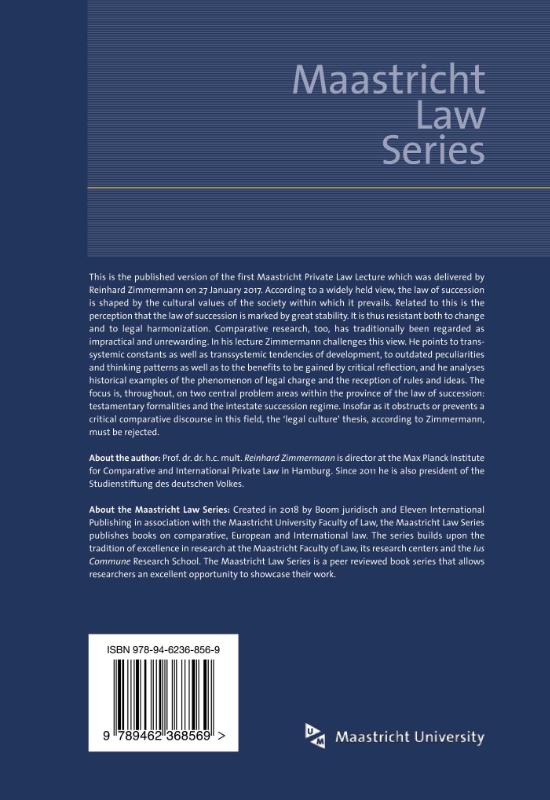 Achterkant van Does the Law of Succession Reflect Cultural Differences?
