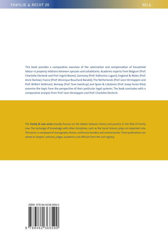Achterkant van Valorisation of Household Labour in Family Property Law