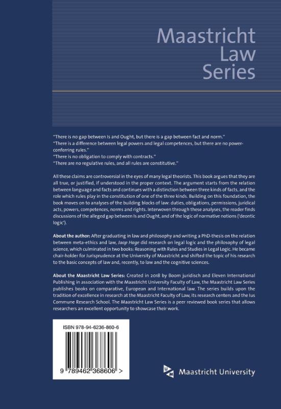 Achterkant van Foundations and Building Blocks of Law