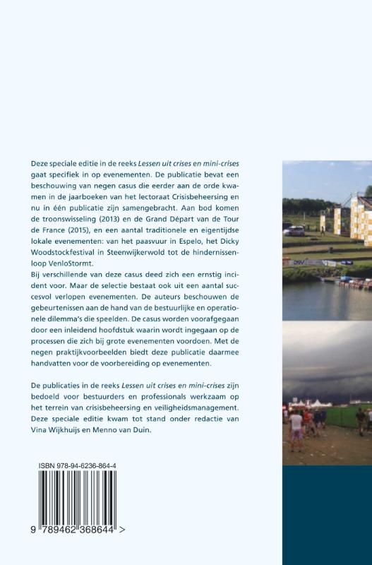 Achterkant van Lessen uit crises en mini-crises evenementen