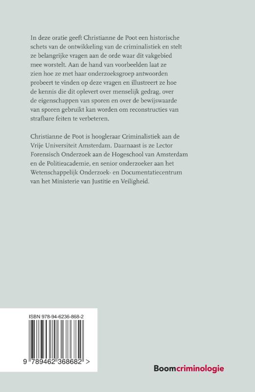 Achterkant van De reconstructie van strafbare feiten