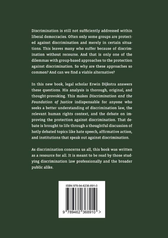 Achterkant van Discrimination and the Foundation of Justice
