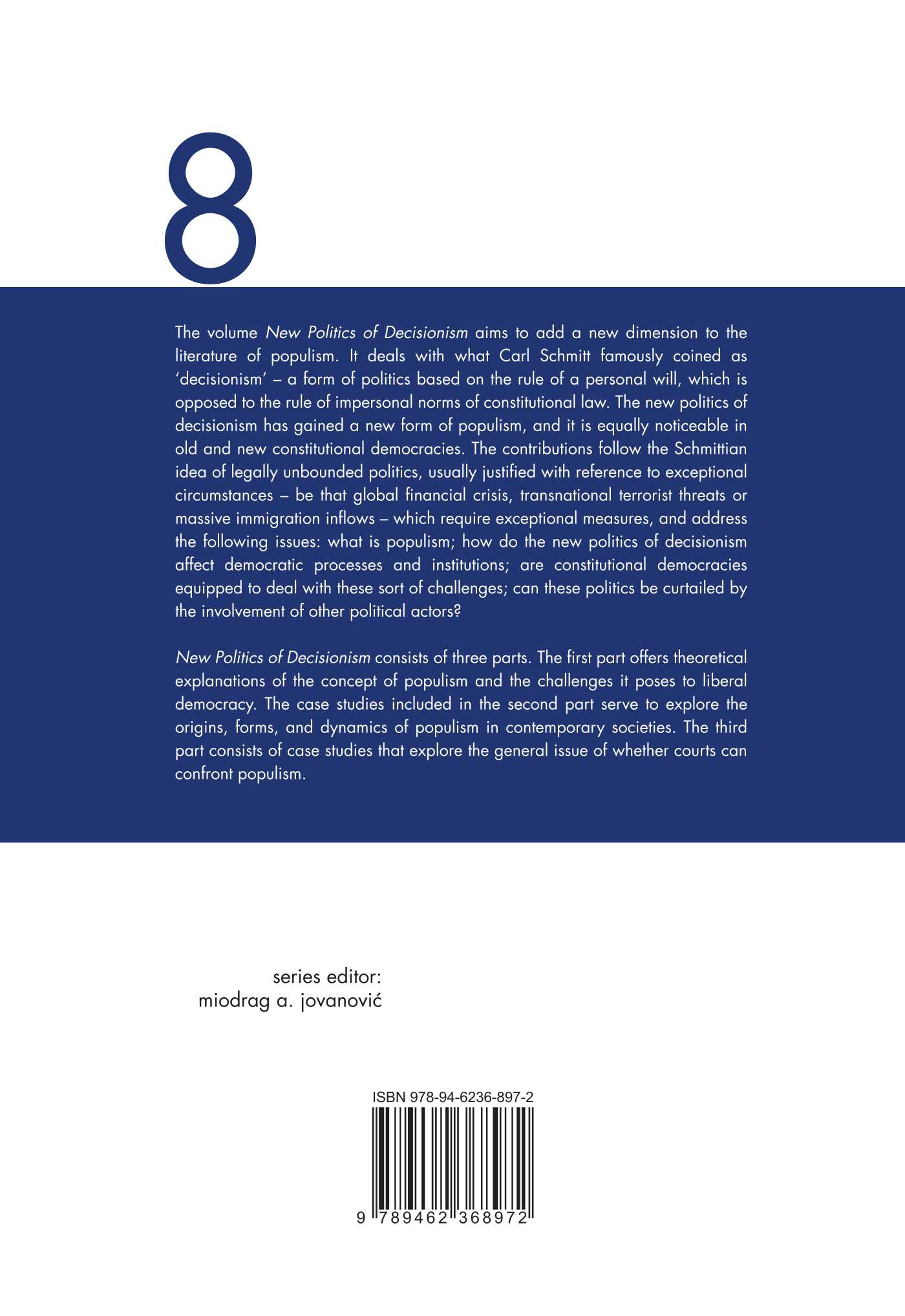 Achterkant van New Politics of Decisionism