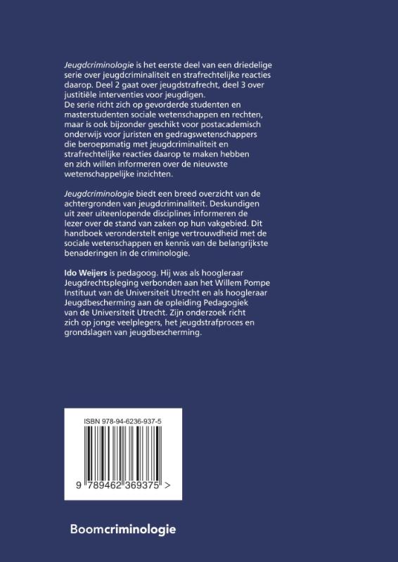 Achterkant van Jeugdcriminologie