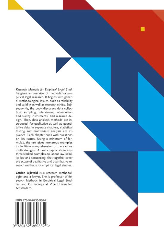 Achterkant van Research Methods for Empirical Legal Studies: An Introduction