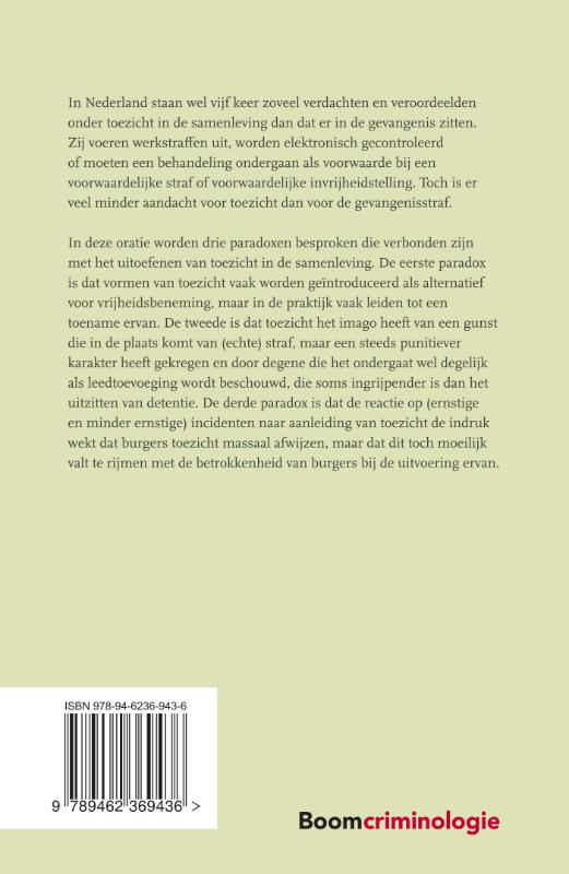 Achterkant van Paradoxen van toezicht