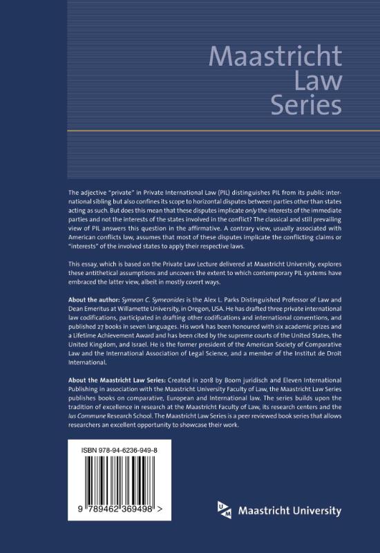 Achterkant van The “Private” in Private International Law