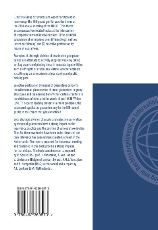 Achterkant van The 800-pound gorilla. Limits to Group Structures and Asset Partitioning in Insolvency