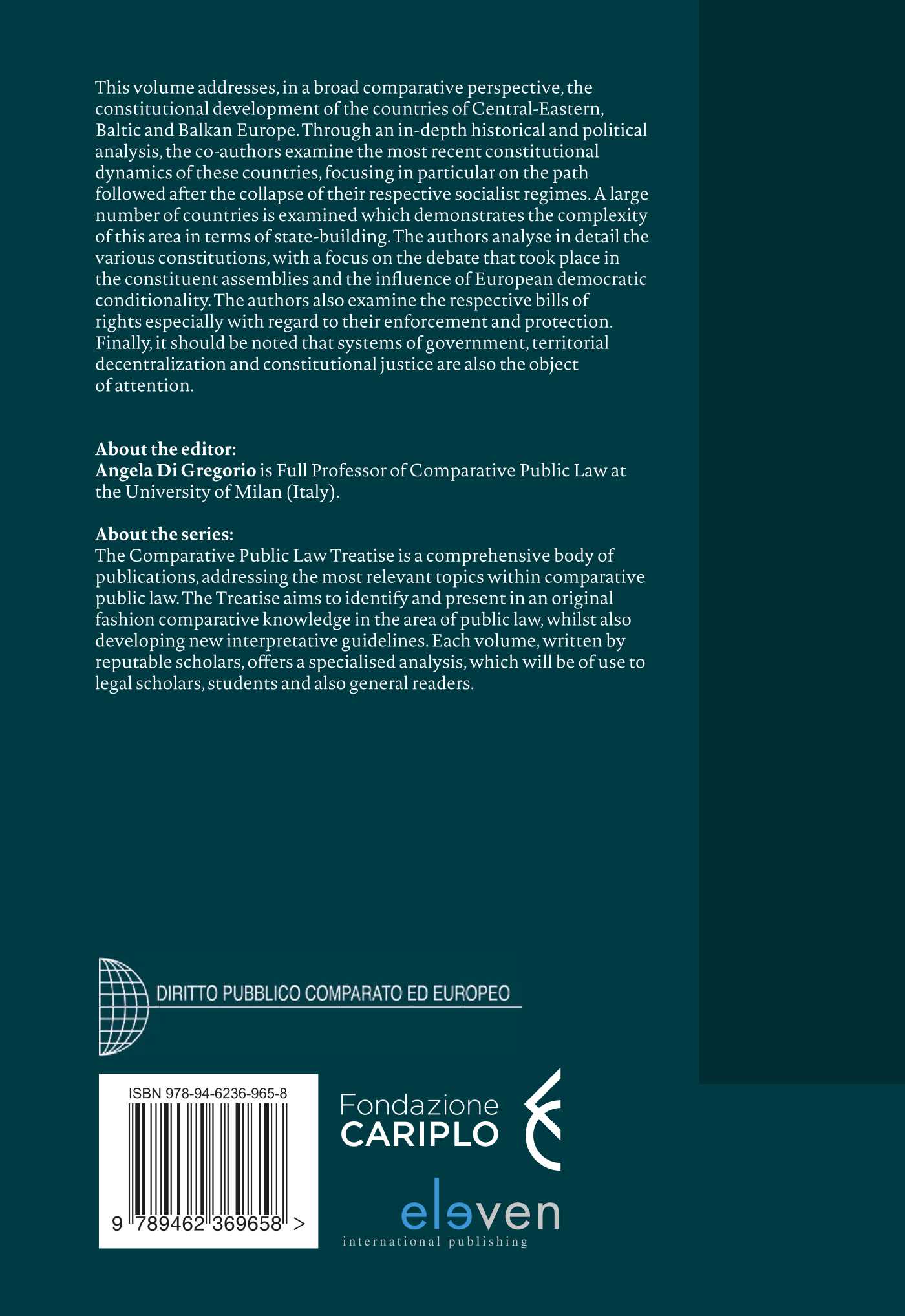 Achterkant van The Constitutional Systems of Central-Eastern, Baltic and Balkan Europe