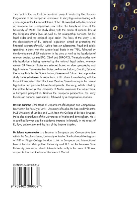 Achterkant van Implementing and Enforcing EU Criminal Law