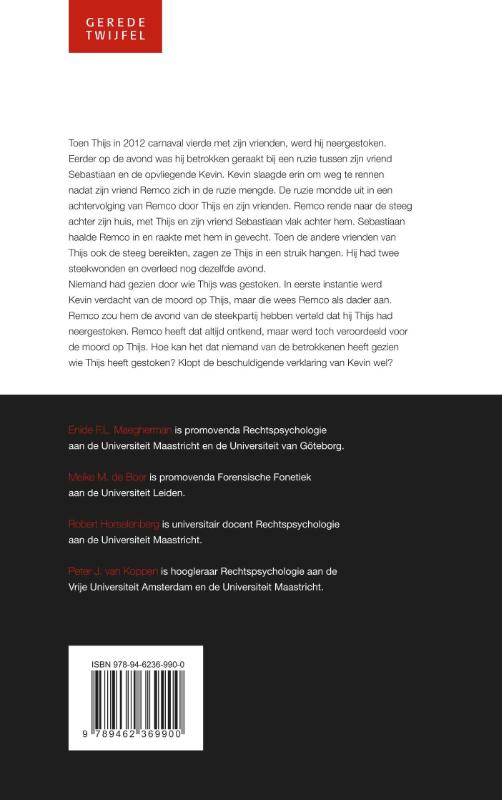Achterkant van De onzichtbare steekpartij