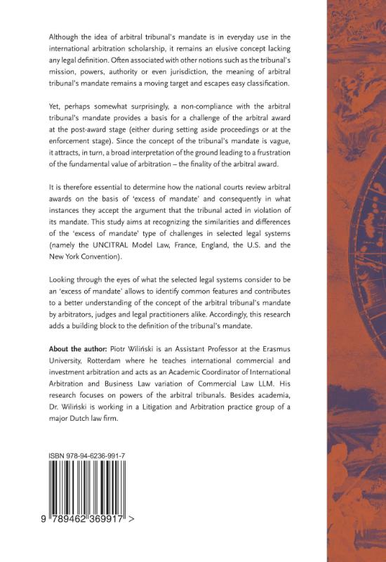 Achterkant van Excess of Powers in International Commercial Arbitration