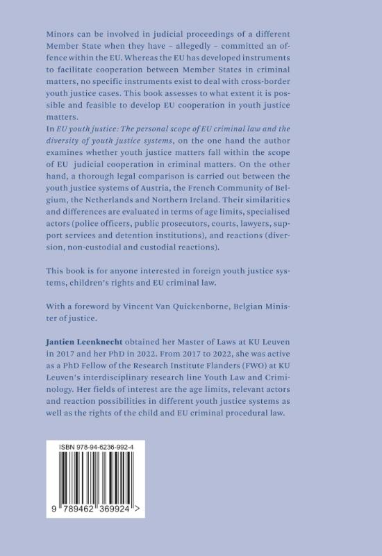 Achterkant van EU youth justice