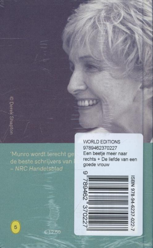 Achterkant van Een beetje meer naar rechts - De liefde van een goede vrouw