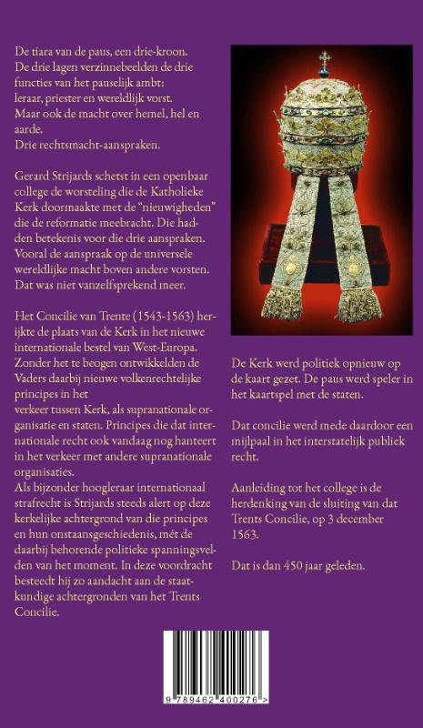 Achterkant van Concilie van Trente