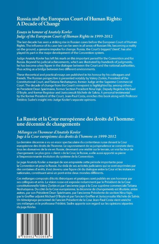 Achterkant van The European Court of Human Rights and Russia: A Decade of Changes.