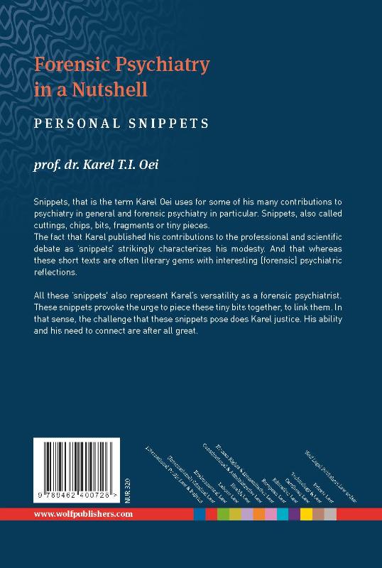 Achterkant van Forensic psychiatry in a nutshell