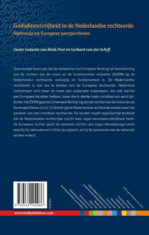 Achterkant van Godsdienstvrijheid in de Nederlandse rechtsorde