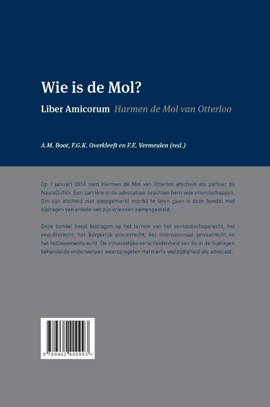 Achterkant van Wie is de Mol?