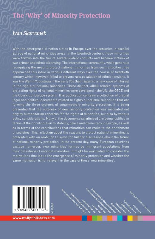 Achterkant van The why of minority protection