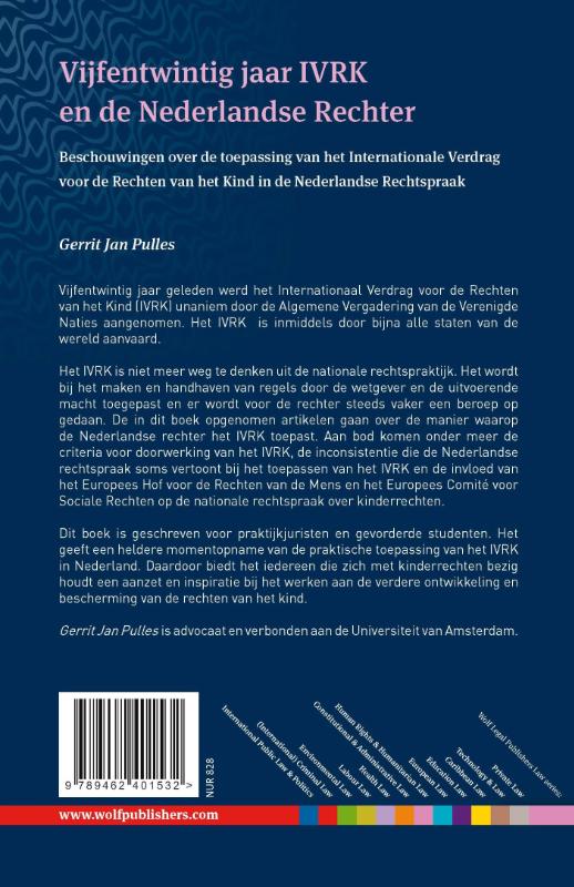 Achterkant van Vijfentwintig jaar IVRK en de Nederlandse rechter