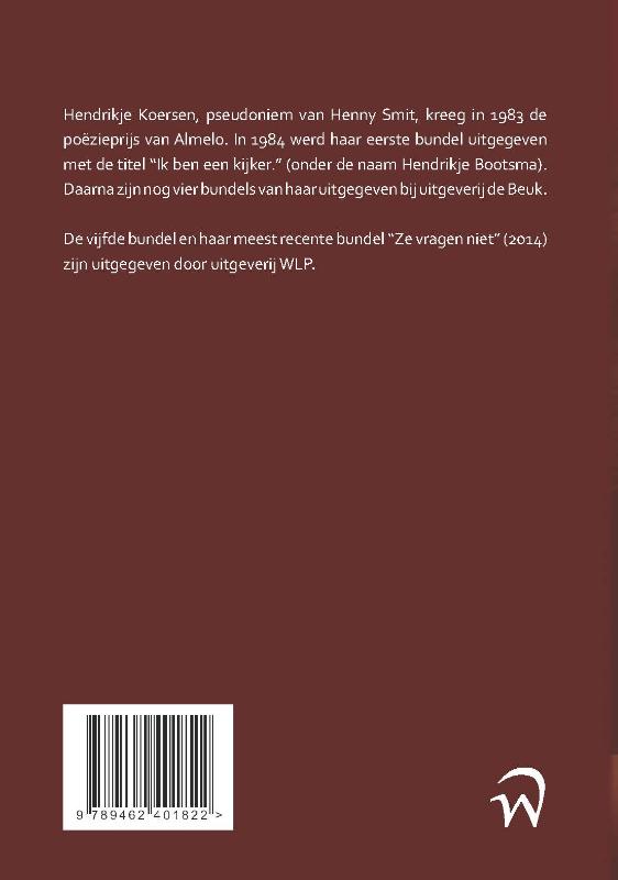 Achterkant van Ze vragen niet