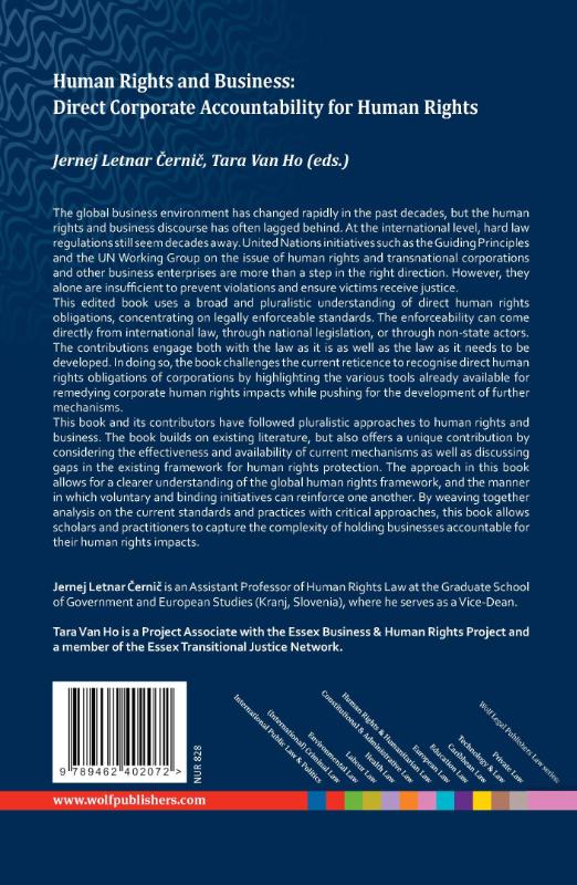 Achterkant van Human Rights and Business