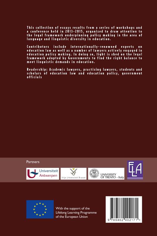 Achterkant van Language and education