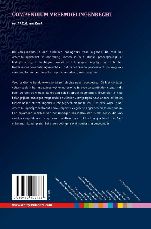 Achterkant van Compendium vreemdelingenrecht