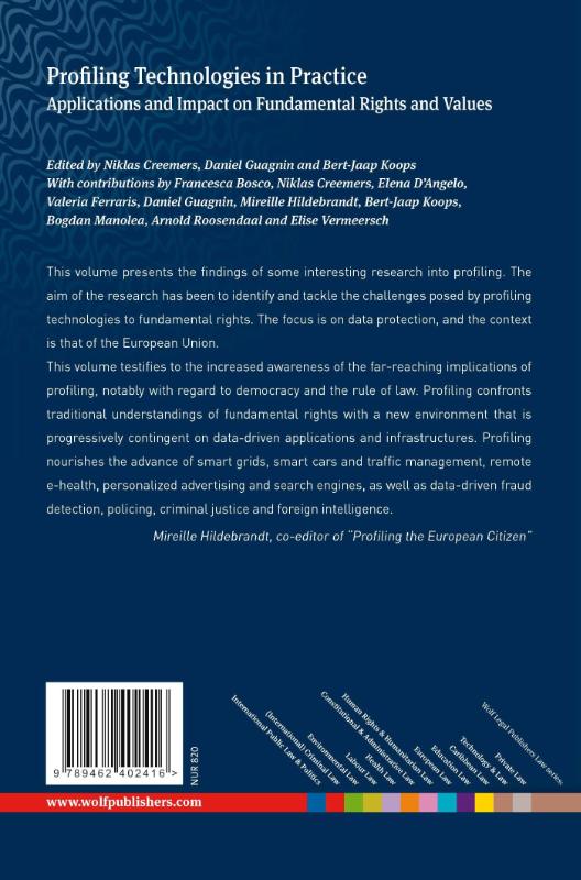 Achterkant van Profiling technologies in practice