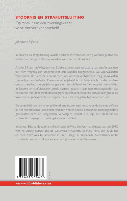 Achterkant van Stoornis en strafuitsluiting