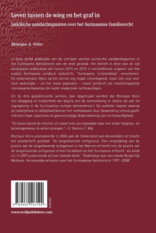 Achterkant van Leven tussen de wieg en het graf in