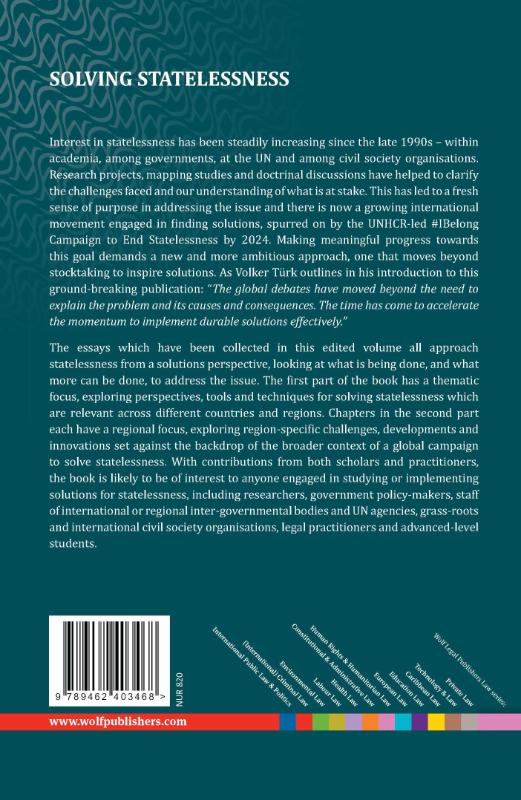 Achterkant van Solving statelessness