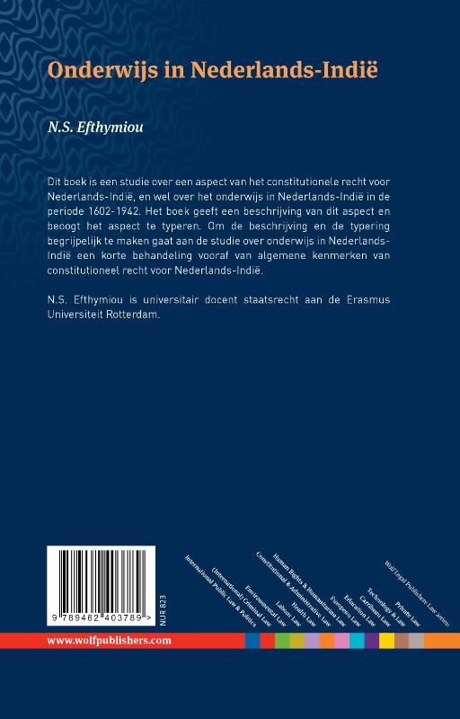 Achterkant van Onderwijs in Nederlands-Indië