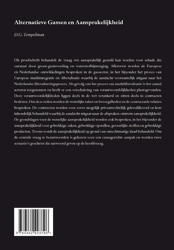 Achterkant van Alternatieve gassen en aansprakelijkheid
