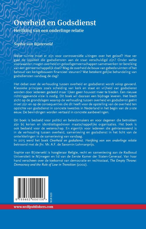 Achterkant van Overheid en godsdienst