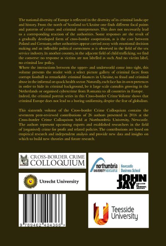 Achterkant van The many faces of crime for profit and ways of tackling it