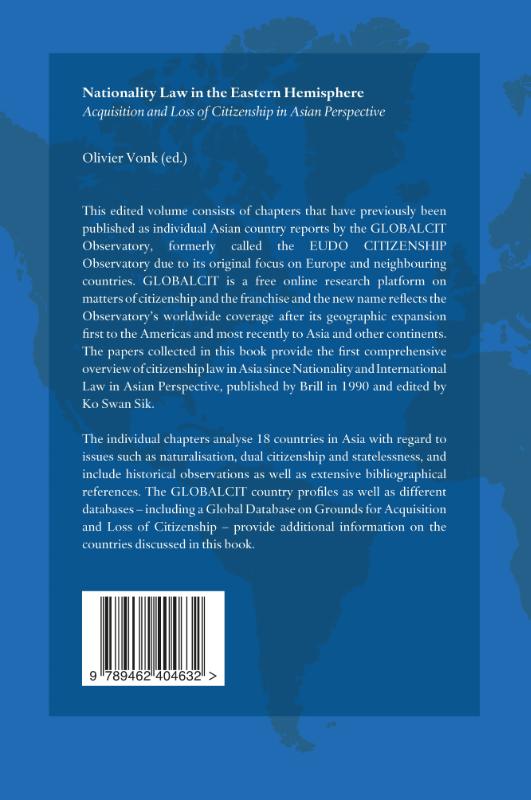 Achterkant van Nationality law in the Eastern Hemisphere
