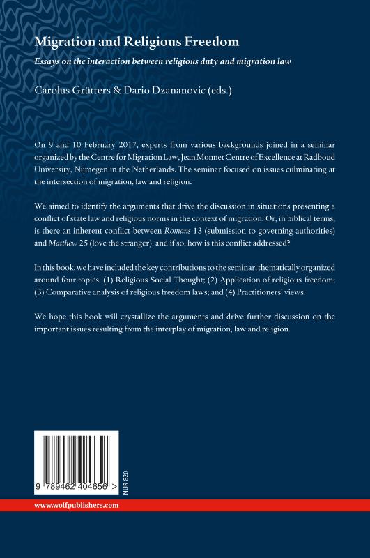 Achterkant van Migration and Religious Freedom