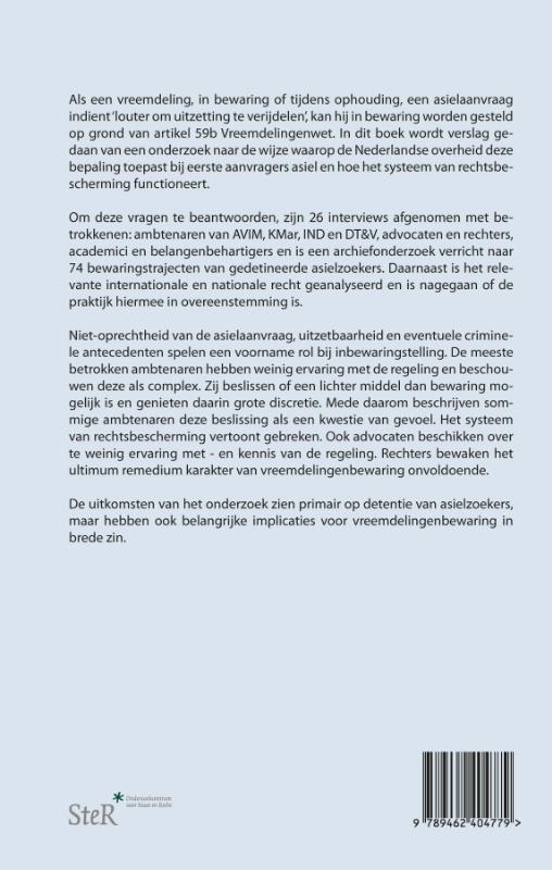Achterkant van Detentie van asielzoekers
