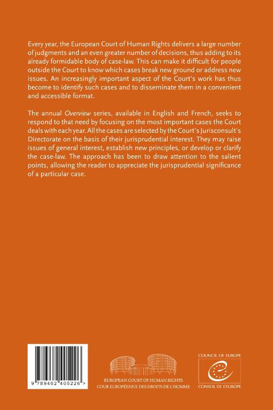 Achterkant van Overview of the Case-Law of the European Court of Human Rights 2017
