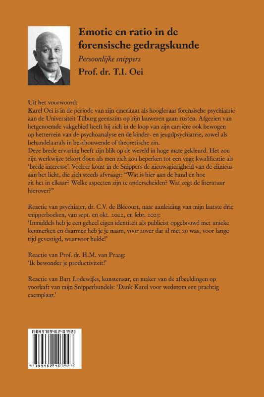 Achterkant van Emotie en ratio in de forensische gedragskunde