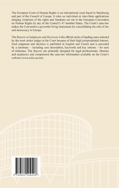 Achterkant van Reports of Judgments and Decisions 2015-III
