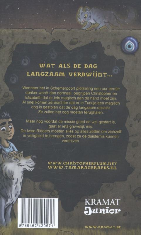 Achterkant van Christopher Plum en het oog der verschrikkingen