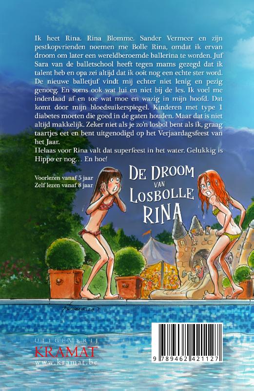 Achterkant van De droom van losbolle Rina