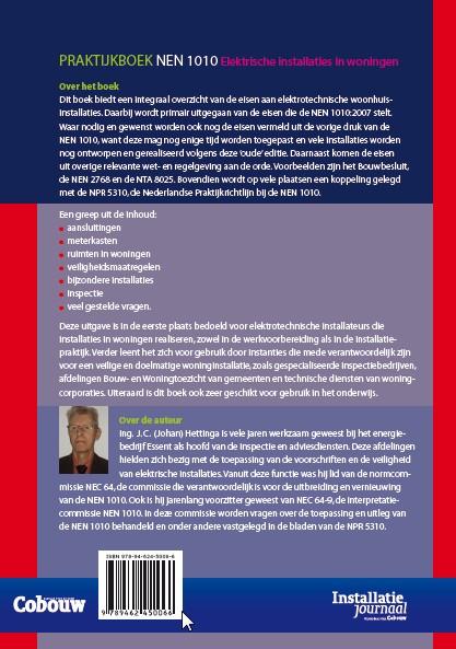 Achterkant van Praktijkboek NEN 1010