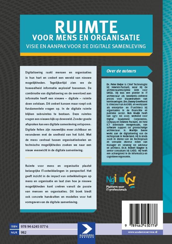 Achterkant van Ruimte voor mens en organisatie