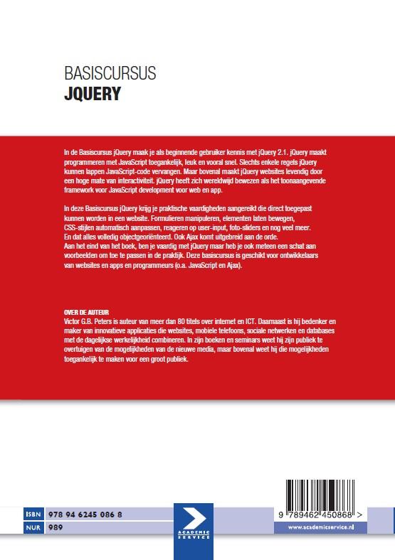 Achterkant van Basiscursus jQuery