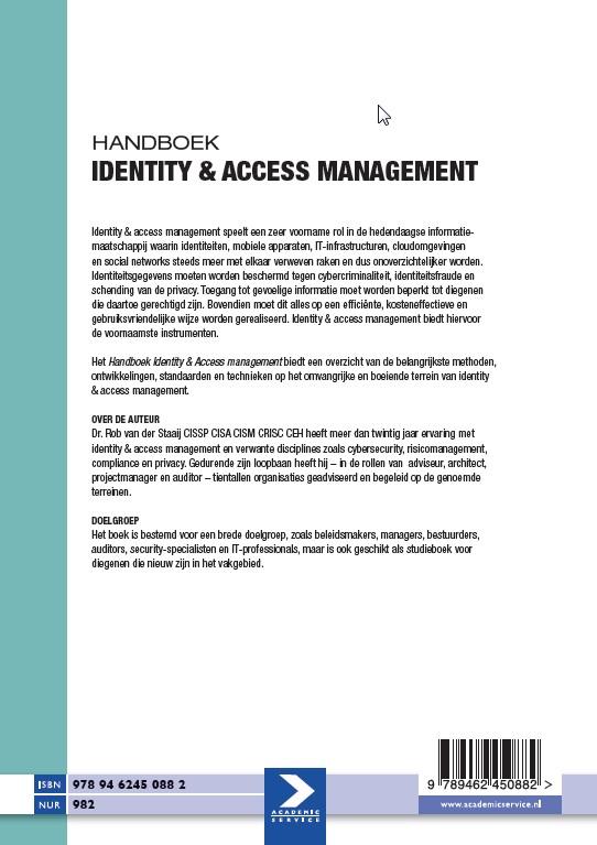 Achterkant van Handboek identity & access management