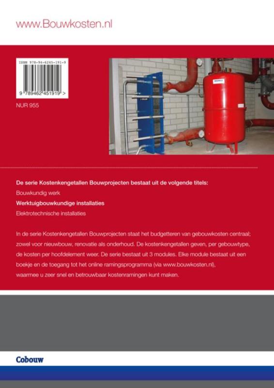 Achterkant van Kostenkengetallen bouwprojecten werktuigbouwkundige installaties 2016